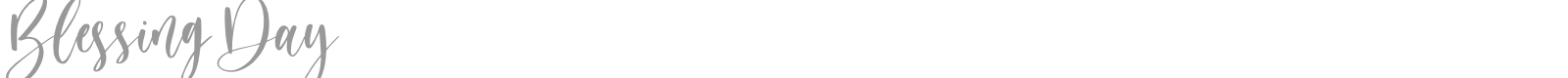 Blessing Day font preview